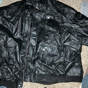 King size leather jacket 6xl